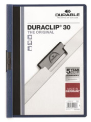 Rchloviaza, s klipom, A4, DURABLE "DURACLIP 30", tmavomodr