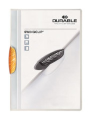 Rchloviaza, s klipom, A4, DURABLE "Swingclip 30", oranov