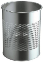 Odpadkov k, kovov, 15 l, DURABLE, strieborn