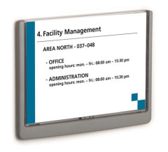 Informan tabuka, 148,5x210 mm, DURABLE "CLICK SIGN", siv