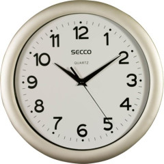 Nstenn hodiny, 28,5 cm, SECCO "Sweep Second", strieborn rm