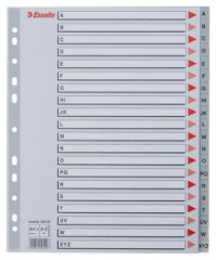 Register, plastov A4 Maxi, A-Z, ESSELTE, siv