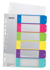 Register, plastov, A4 Maxi, 1-6, LEITZ "Wow"