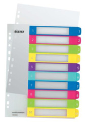 Register, plastov, A4 Maxi, 1-10, LEITZ "Wow"