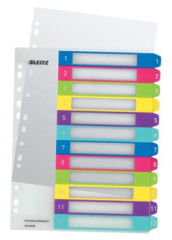 Register, plastov, A4 Maxi, 1-12, LEITZ "Wow"
