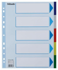 Register, plastov, A4 Maxi, 5 dielny, ESSELTE