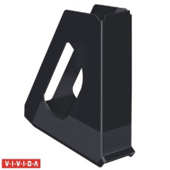 Zaklada, plastov, 68 mm, ESSELTE "Europost", Vivida ierny