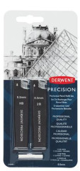 Grafitov tuha, sada, 0,5 mm, HB, 2B, DERWENT "Precision"