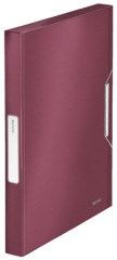 Doska s gumikou, 30 mm, PP, A4, LEITZ "Style Jumbo", grantovo erven