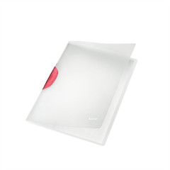 Rchloviaza, s klipom, PP, A4, LEITZ "ColorClip Magic", erven