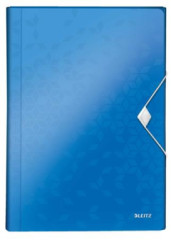 Harmonikov doska, A4, PP, 6 priehradiek, LEITZ "Wow", modr