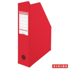 Zaklada, PVC/kartn, 70 mm, skladac, ESSELTE, Vivida erven