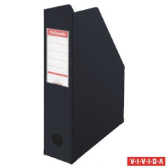 Zaklada, PVC/kartn, 70 mm, skladac, ESSELTE, Vivida ierna