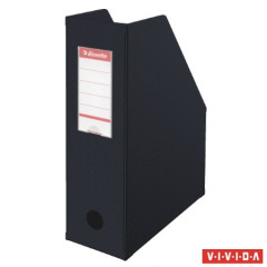 Zaklada, PVC/kartn, 100 mm, skladaten, ESSELTE, Vivida ierny