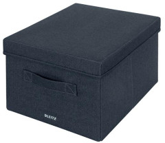 lon box, textiln, rozmer M, LEITZ "Fabric", zamatov siv