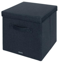 lon box, textiln, rozmer L, LEITZ "Fabric", zamatov siv