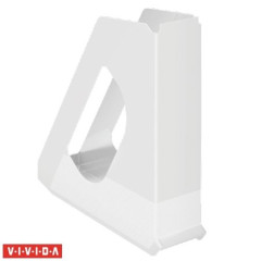 Zaklada, plastov, 68 mm, ESSELTE "Europost", Vivida biely