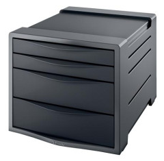 Zsuvkov box, plastov, 4 zsuvky, ESSELTE "Europost", Vivida ierna