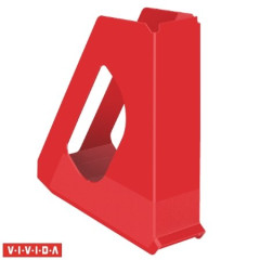 Zaklada, plastov, 68 mm, ESSELTE "Europost", Vivida erven