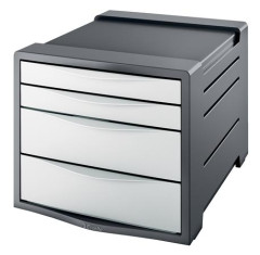 Zsuvkov box, plastov, 4 zsuvky, ESSELTE "Europost", Vivida biela