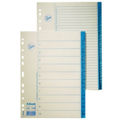 Register, kartn, A4, 1-31, ESSELTE, biela