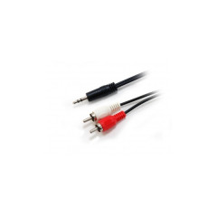 Audio kbel, 3,5 mm jack-2xRCA, 2,5 m, EQUIP