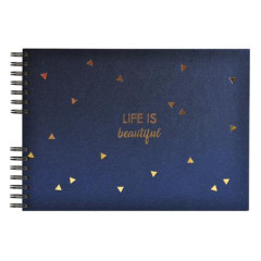 Fotoalbum, so pirlou, 32x22 cm, 25 listov, EXACOMPTA "Life", modr