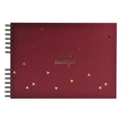 Fotoalbum, so pirlou, 32x22 cm, 25 listov, EXACOMPTA "Life", erven