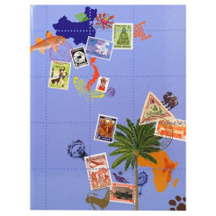 Album na znmky, 17x22,5 cm, 8 listov, EXACOMPTA "Globe Trotter", mix farieb
