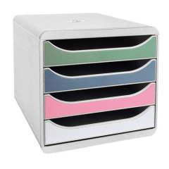 Box na dokumenty, plastov, 4 zsuvky, EXACOMPTA "Big-Box Plus Autentic"