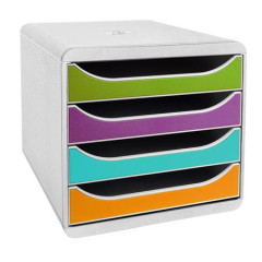 Box na dokumenty, plast, 4 zsuvky, EXACOMPTA "Big-Box Pop`NCo"