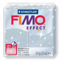 Modelovacia hmota, 57 g, polymrov, FIMO "Effect", trblietav strieborn