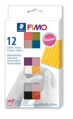 Modelovacia hmota, sada, 12x25 g, na vyplenie, FIMO "Soft Fashion", 12 rznych farieb
