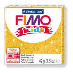 Modelovacia hmota, 42 g, FIMO "Kids", glitrov zlat