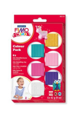 Modelovacia hmota, 6x42 g, pre dievat, FIMO "Kids Color Pack", 6 rznych farieb