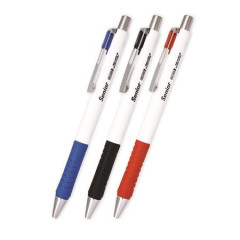 Gukov pero, 0,4 mm, stlac mechanizmus, rzne farby tela, FLEXOFFICE "Senior", modr