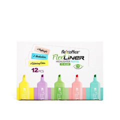 Zvrazova, sada, 1-5 mm, FLEXOFFICE "Flexliner", mix pastelovch farieb