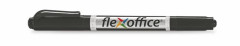 Permanentn popisova, 0,4/1,0 mm, kueov, obojstrann, FLEXOFFICE "PM01", ierny