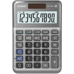 Kalkulaka, stolov, 10 miestny displej, CASIO "MS-100 FM", siv