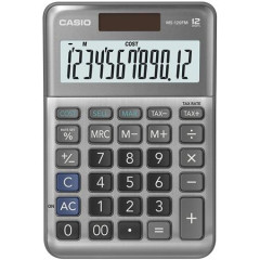 Kalkulaka, stolov, 12 miestn displej, CASIO "MS-120 FM", siv