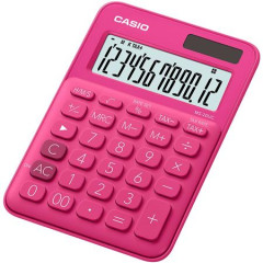 Kalkulaka, stolov, 12 miestny displej, CASIO, "MS 20 UC", magenta