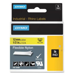 Pska do ttkovaa, flexibiln ID, 12 mm x 3,5 m, DYMO "Rhino", lt-ierna