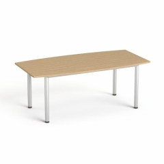 Konferenn stl, s oblkom, so sivou kovovou nohou, 80/95x190 cm, MAYAH "Freedom SV-43",  jase