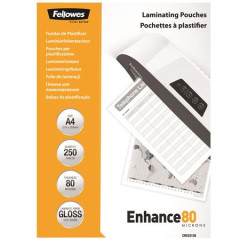 Laminovacia flia, 80 mikr., A4, leskl, 250 ks, FELLOWES