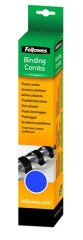 Hrebe, plastov, 6 mm, 10-20 listov, FELLOWES, 25 ks, modr