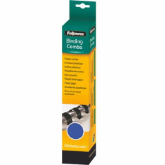 Hrebe, plastov, 8 mm, 21-40 listov, FELLOWES, 25 ks, modr