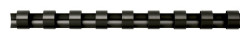 Hrebe, plastov, 6 mm, 10-20 listov, FELLOWES, 100 ks, ierny