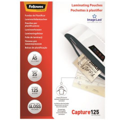 Laminovacia flia, 125 mikr., A5, leskl, 25 ks, FELLOWES