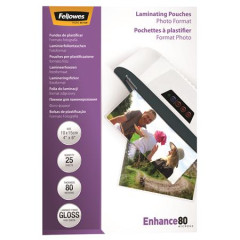 Laminovacia flia za tepla, 80 mikr., 100x150 mm, leskl, 25 ks, FELLOWES