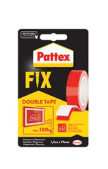 Lepiaca pska, obojstrann, 19 mm x 1,5 m, HENKEL "Pattex Fix 120 kg",  piros